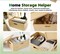 14.6” x 10.2” x 6.5” Stackable Bamboo Storage Bins with Lids & Handles – Organizer Boxes for Home, Kitchen, Office, Tableware, Clothing, Toys & Books